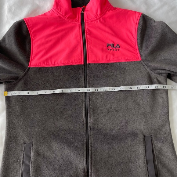 Fila Sport Full Zip Fleece Grey pink active jacket - Picture 13 of 16